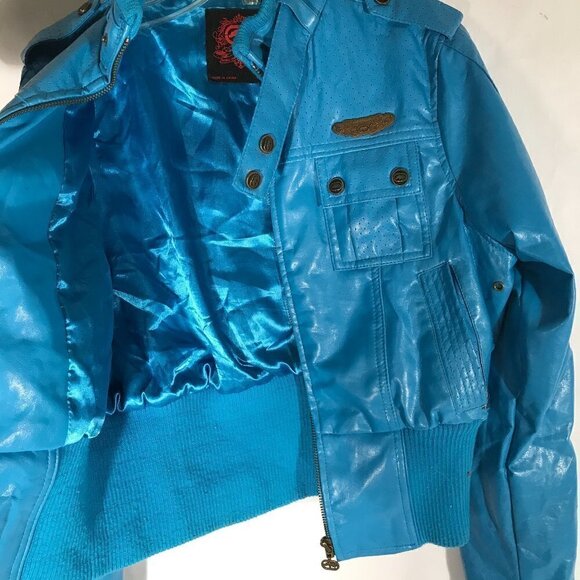 ECKO Women Baby Blue Zip Up Jacket - Picture 9 of 12